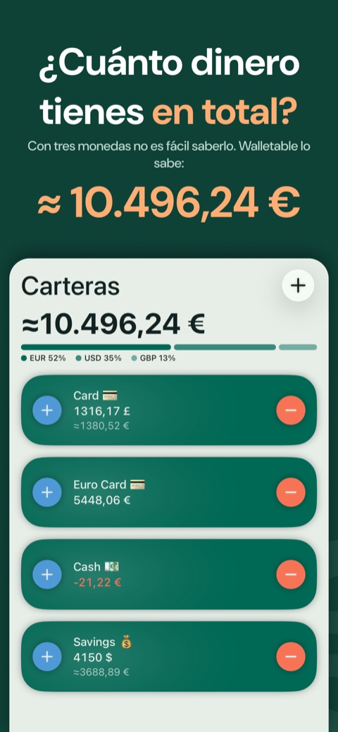 Cuánto dinero tienes en total, con tres monedas