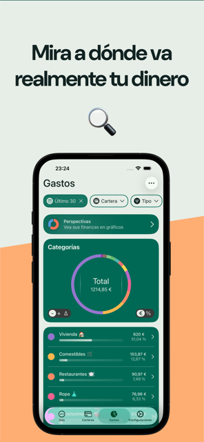 Adónde va el dinero, por categoría
