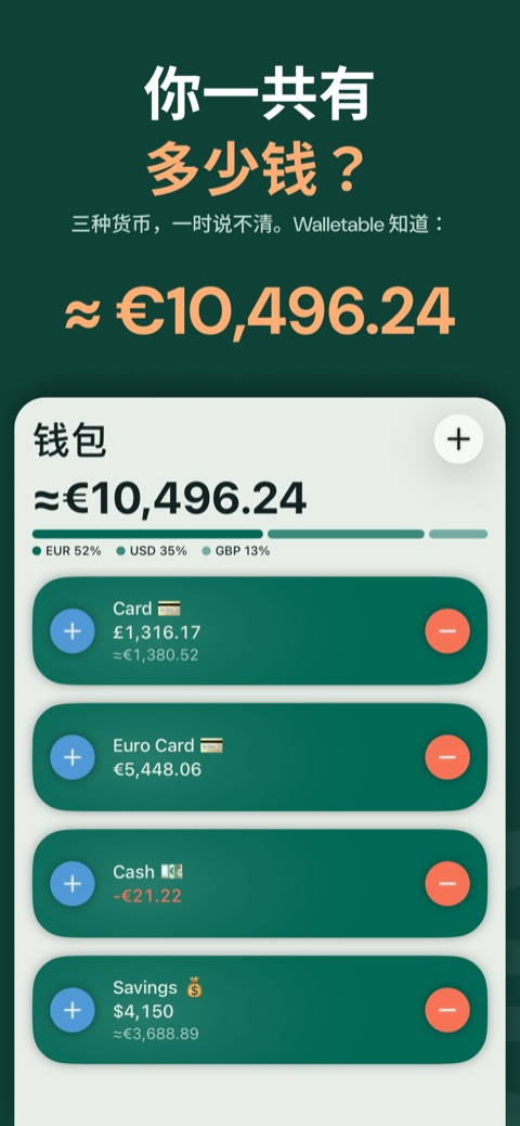 三种货币加起来一共有多少钱